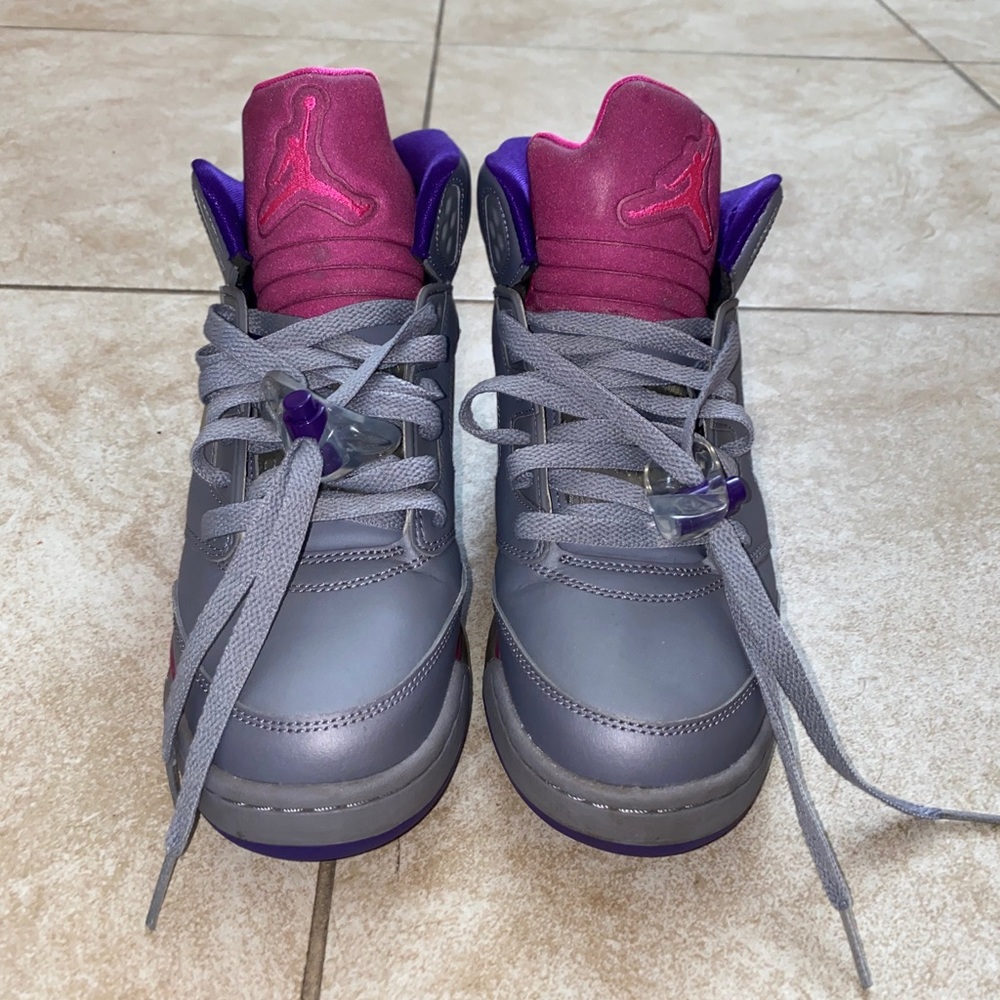 Jordan 5 Retro Cement Grey and Foil Pink